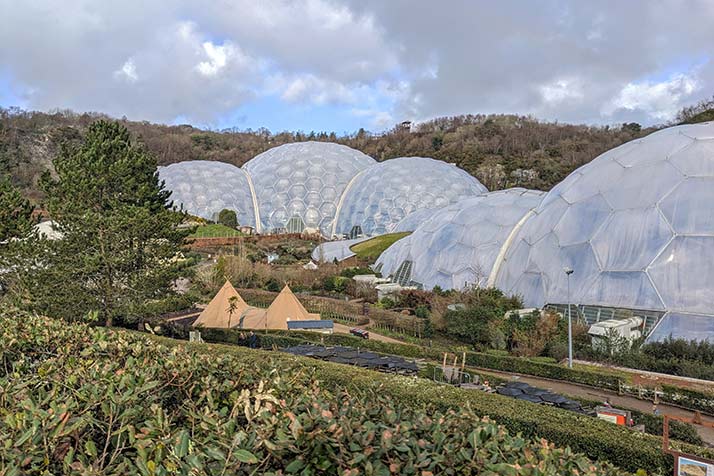 View of the biomes at Eden